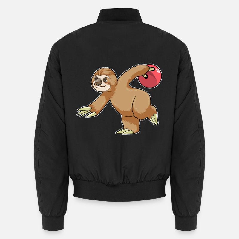 Faultier Bowling Bowlingkugel - Unisex Bomberjacke - Schwarz