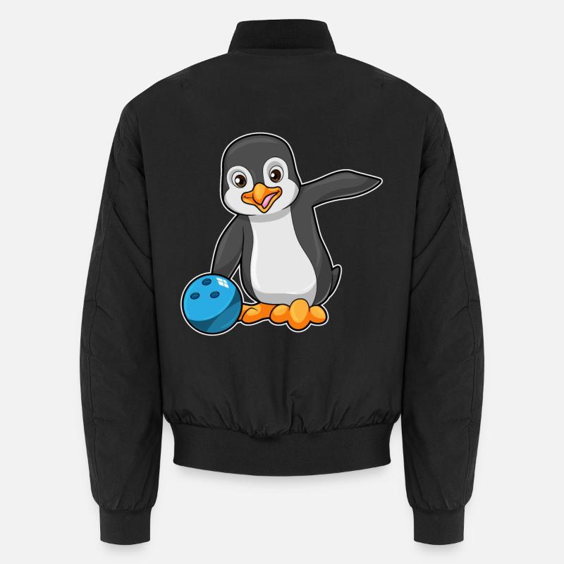 Penguin Bowling Boule de bowling - Bomber unisexe - noir