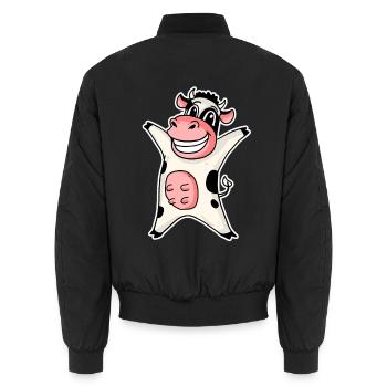 Vache - Bomber unisexe - noir - Dos - AI Model Male 185 light (185cm)