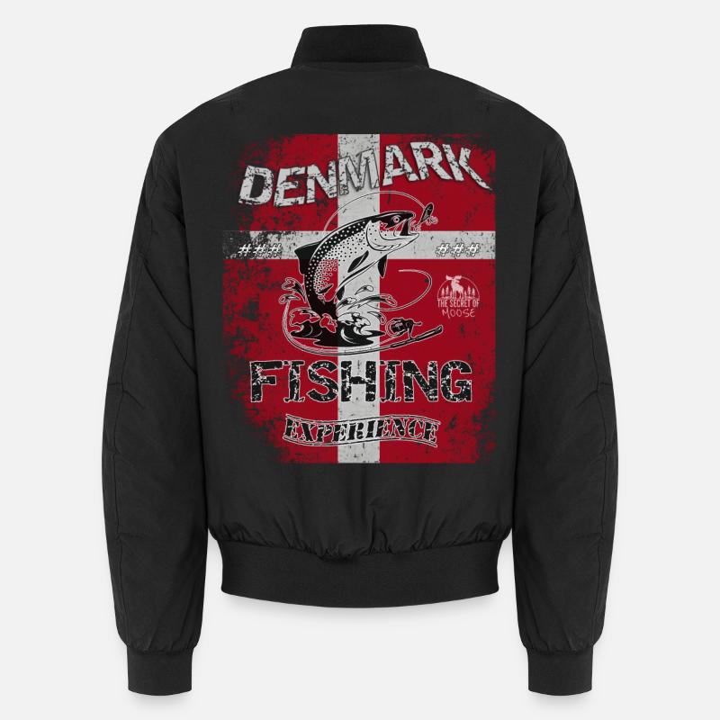 Danemark drapeau de pêche pêche poisson design Bomber unisexe