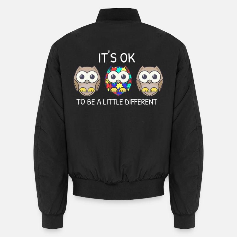 It’s ok to be different Hile Asperger Autisme Bomber unisexe