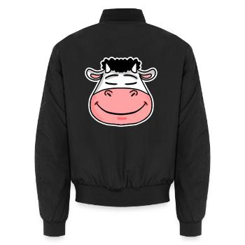 Vache - Bomber unisexe - noir - Dos - AI Model Male 185 light (185cm)