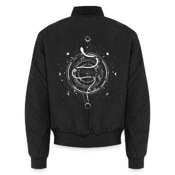 Serpents Lune Phase Occulte Wicca Goth Clothes - Bomber unisexe - noir - Dos - AI Model Male 185 light (185cm)