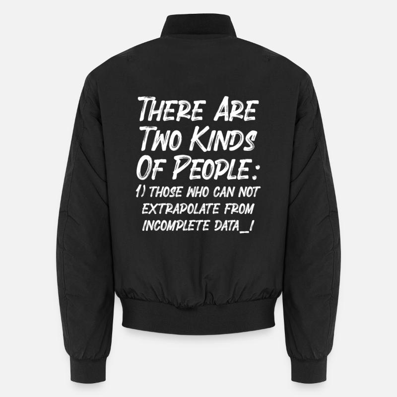Incomplete Data Funny Science Nerd - Unisex Bomber Jacket - black