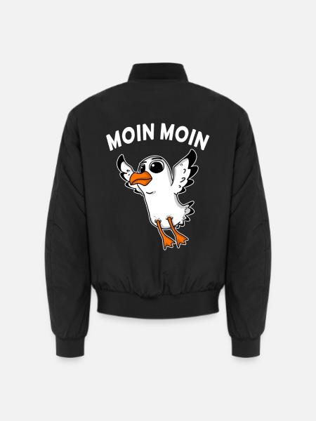Moin Moin Baby Möwe - Unisex Bomberjacke - Schwarz