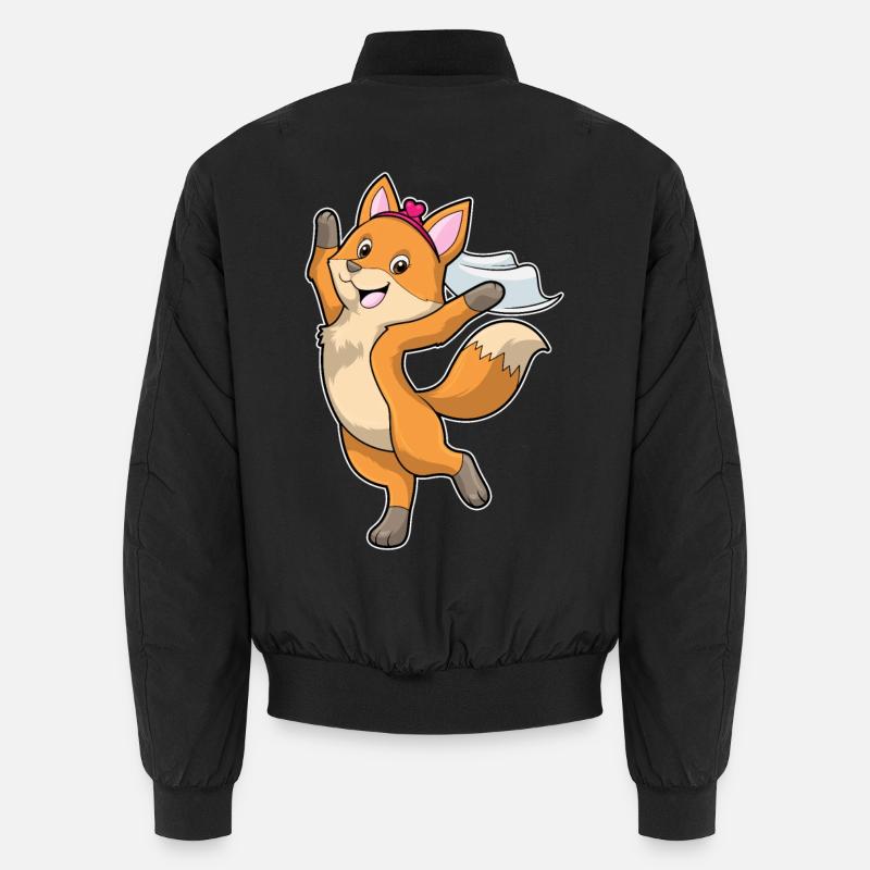 Fuchs Braut Schleier Hochzeit - Unisex Bomberjacke - Schwarz