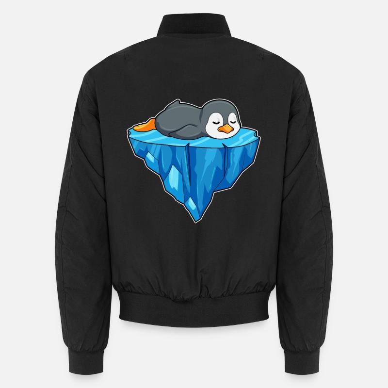Pinguin Eisscholle - Unisex Bomberjacke - Schwarz