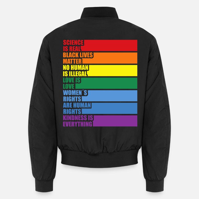 Science Is Real Black Lives Matter LGBTQ CSD Pride Bomber unisexe