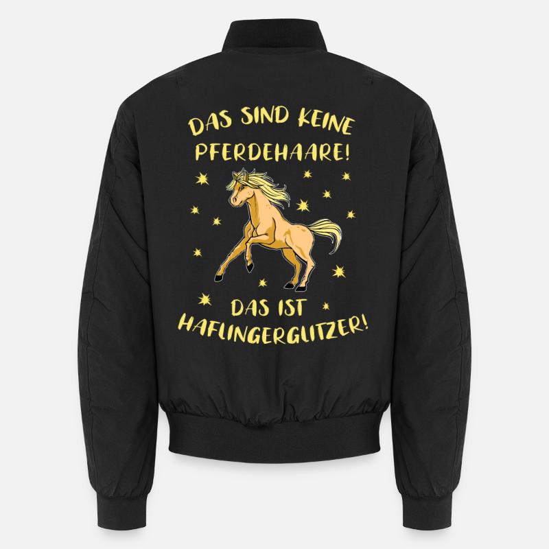 Haflingermotiv Pferde Haflinger Geschenkidee - Unisex Bomberjacke - Schwarz