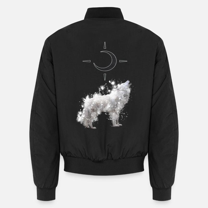 L’art de Wolf avec le croissant Bomber unisexe
