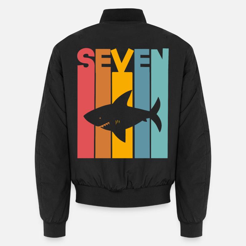 Requin 7 ans enfants - Bomber unisexe - noir