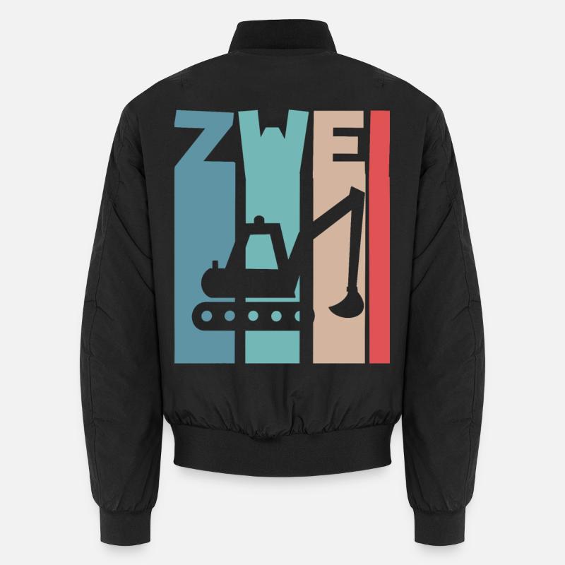 2. Geburtstag Kinder Bagger Unisex Bomberjacke