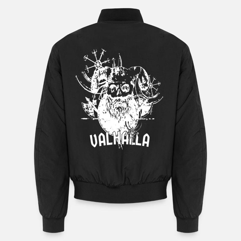 Crâne viking barbu en blanc Bomber unisexe