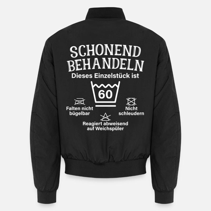 Schonend Behandeln Männer Geschenk 60. Geburtstag Unisex Bomberjacke