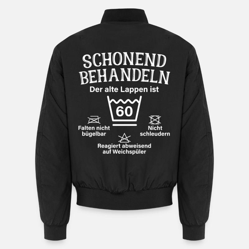 Schonend Behandeln Männer Geschenk 60. Geburtstag Unisex Bomberjacke