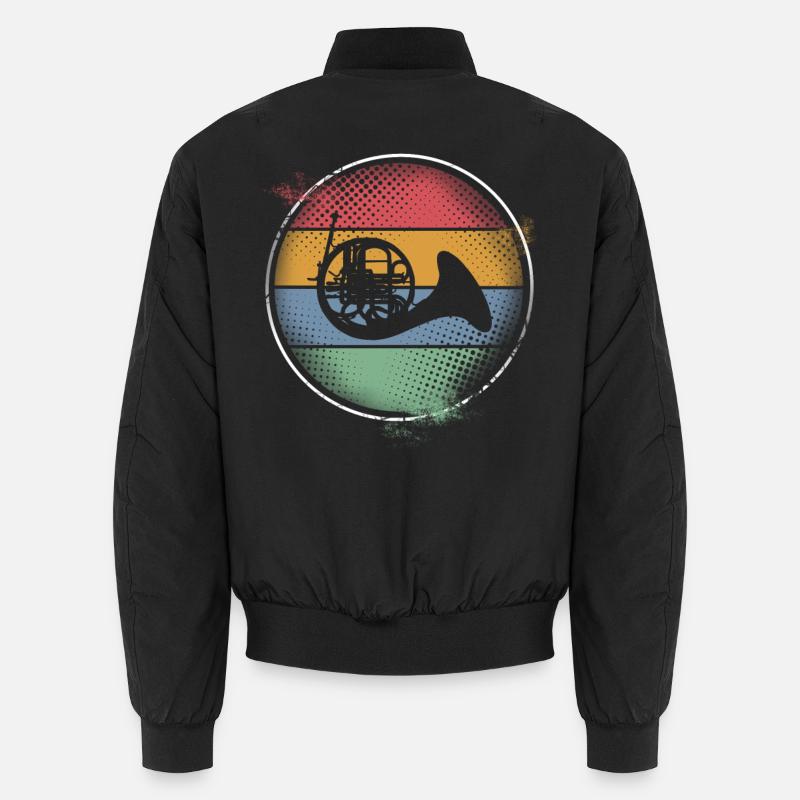 Bugle - Unisex Bomber Jacket - black
