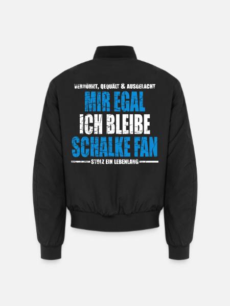 Mir Egal ich bleibe Schalke Fan Vintage - Unisex Bomberjacke - Schwarz