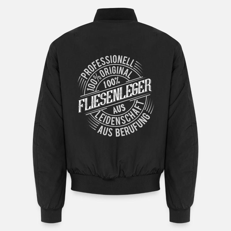 Fliesenleger - Unisex Bomberjacke - Schwarz