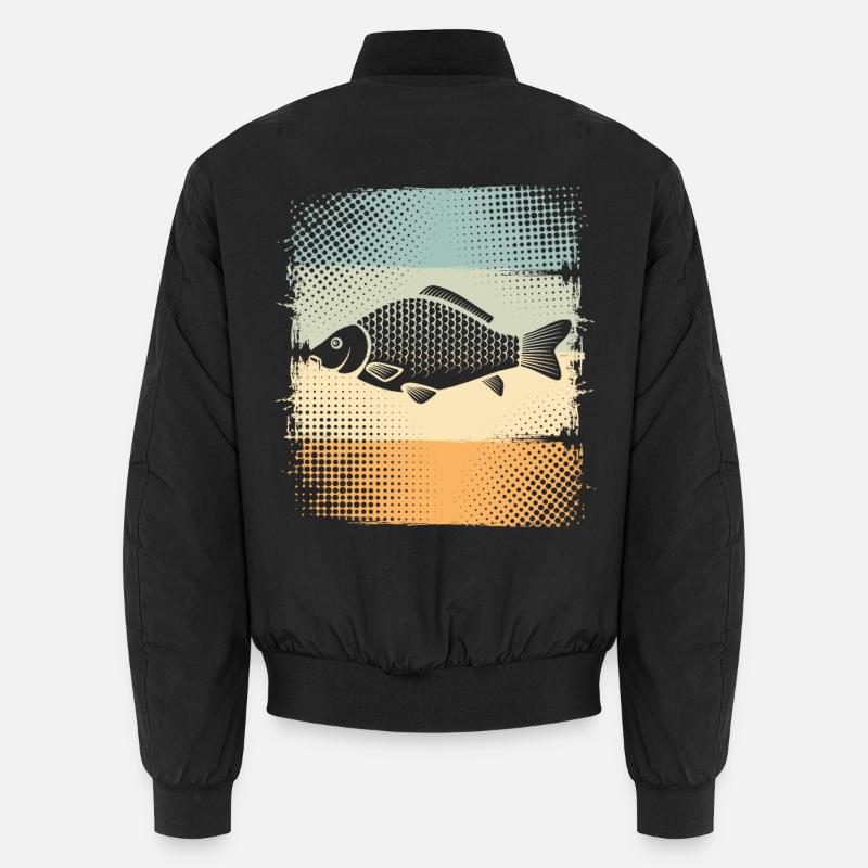 Karpfen - Unisex Bomberjacke - Schwarz
