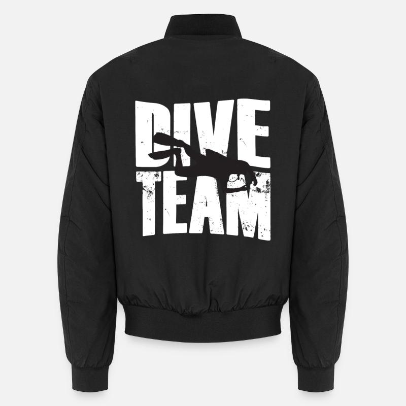Dive Team Diver Silhouette - Unisex Bomber Jacket - black
