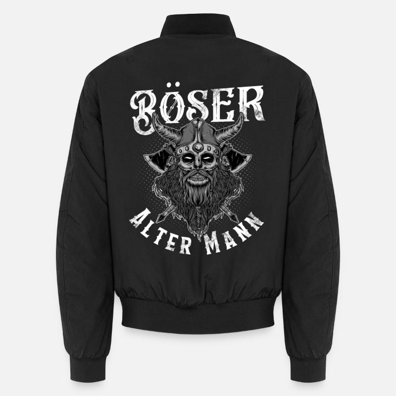 Böser Alter Mann Wikinger Unisex Bomberjacke