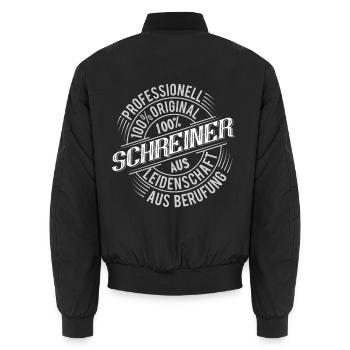 Schreiner - Unisex Bomberjacke - Schwarz - Hinten - AI Model Male 185 light (185cm)