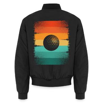 Balle de golf - Bomber unisexe - noir - Dos - AI Model Male 185 light (185cm)