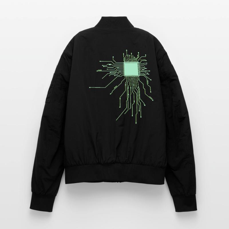 board core cpu computer nerd pc humor geek code Unisex Bomber Jacket