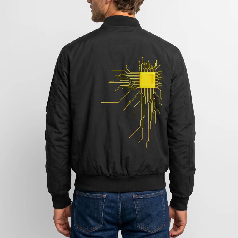 platine Core cpu Computer Nerd Programmer admin Unisex Bomber Jacket