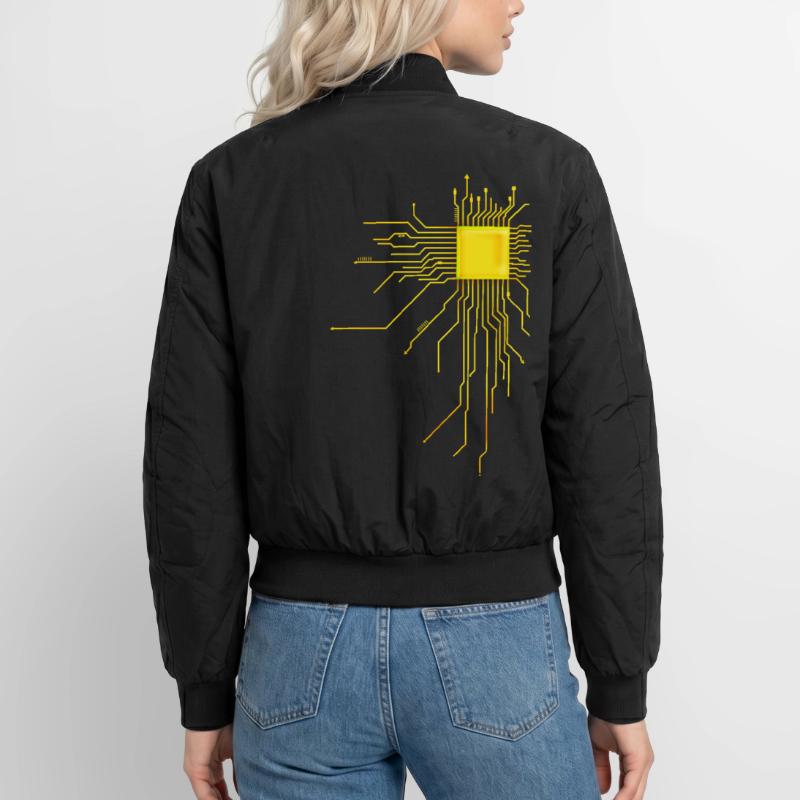 platine Core cpu Computer Nerd Programmer admin Unisex Bomber Jacket