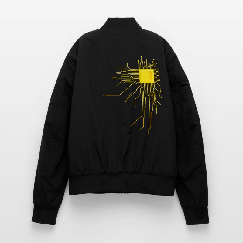 platine Core cpu Computer Nerd Programmierer admin Unisex Bomberjacke