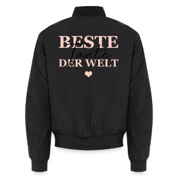 Beste Tante Der Welt - Unisex Bomberjacke - Schwarz - Hinten - AI Model Male 185 light (185cm)