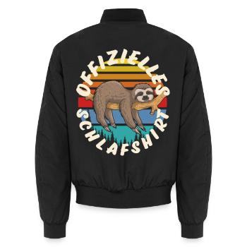 Faultier - Unisex Bomberjacke - Schwarz - Hinten - AI Model Male 185 light (185cm)