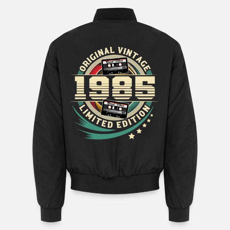 1985 Année de naissance Millésime Année de construction Anniversaire Bomber unisexe