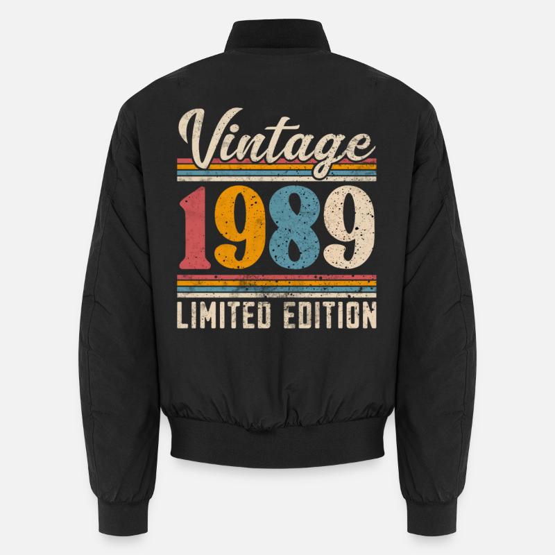 1989 Millésime Année de construction Anniversaire Vintage Bomber unisexe