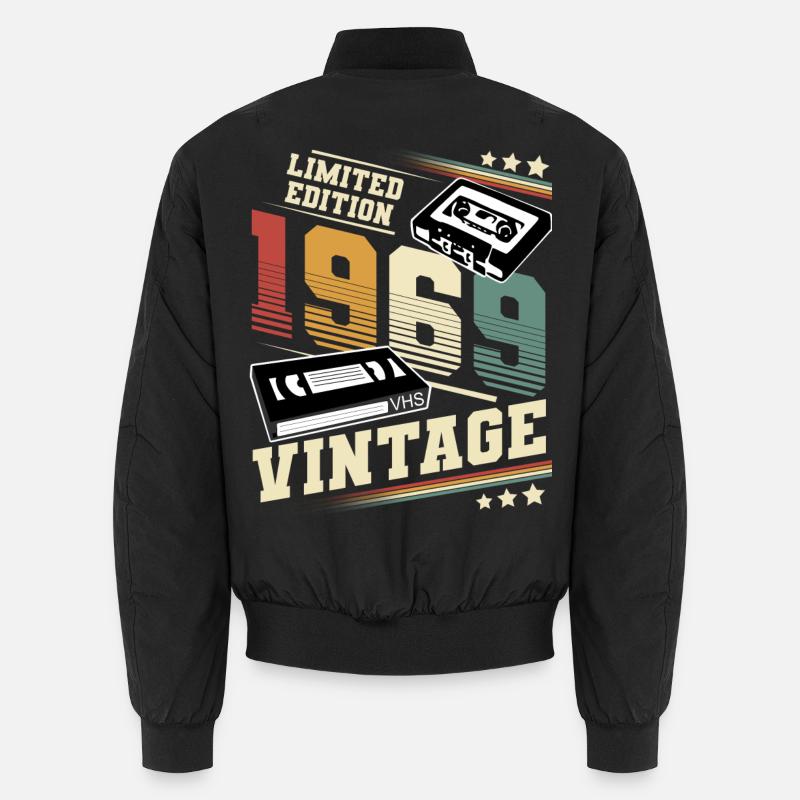 1969 Année de naissance Année de construction Anniversaire Vintage Bomber unisexe