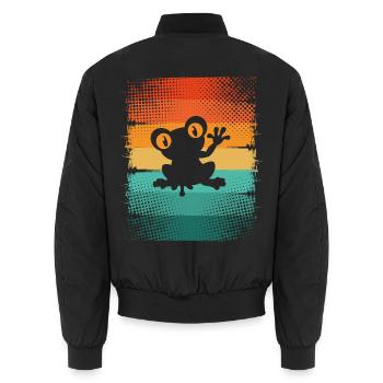 Grenouille - Bomber unisexe - noir - Dos - AI Model Male 185 light (185cm)