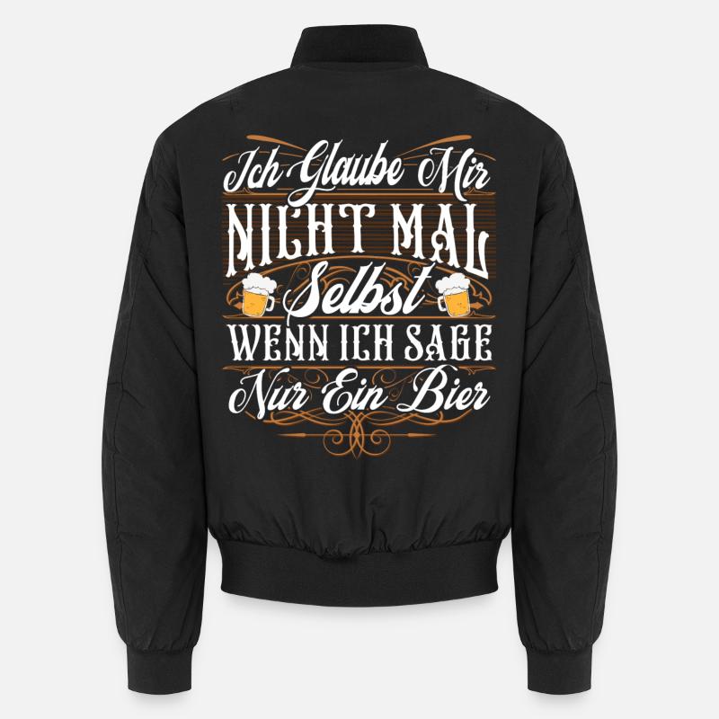 Lustiger Bier Spruch - Unisex Bomberjacke - Schwarz
