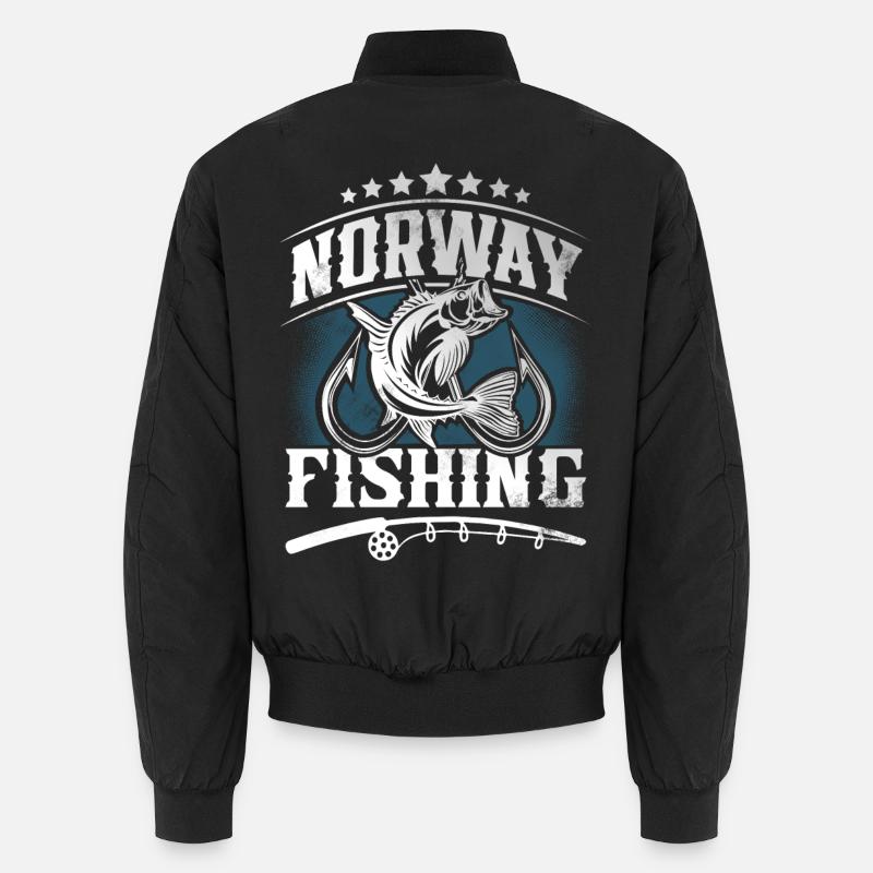 Norvège Pêche Pêcheur Pêcheur Bomber unisexe