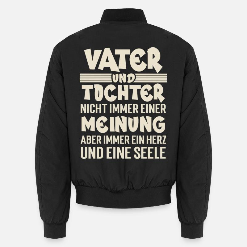 Vater Und Tochter - Unisex Bomberjacke - Schwarz