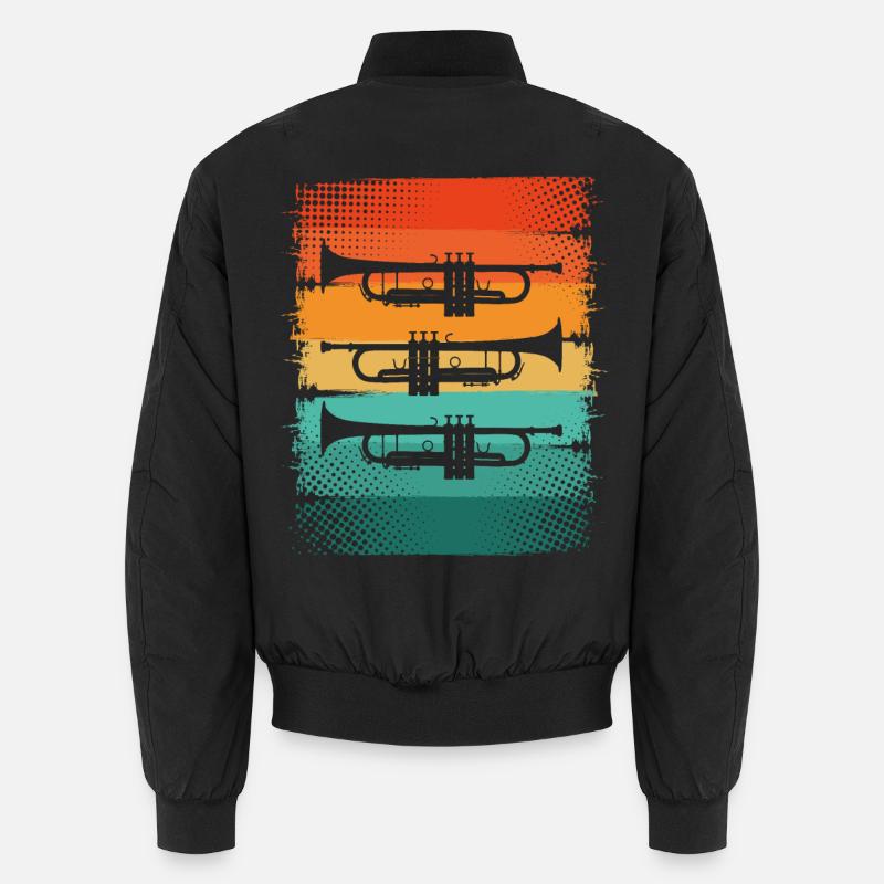 Trompete - Unisex Bomberjacke - Schwarz