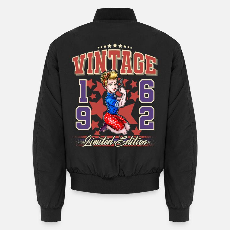 1962 Année de naissance 60e anniversaire Rockabilly Bomber unisexe