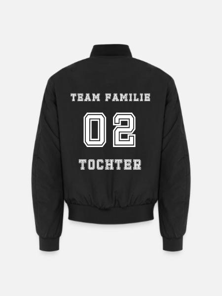Team Familie 02 Oktober - Unisex Bomberjacke - Schwarz