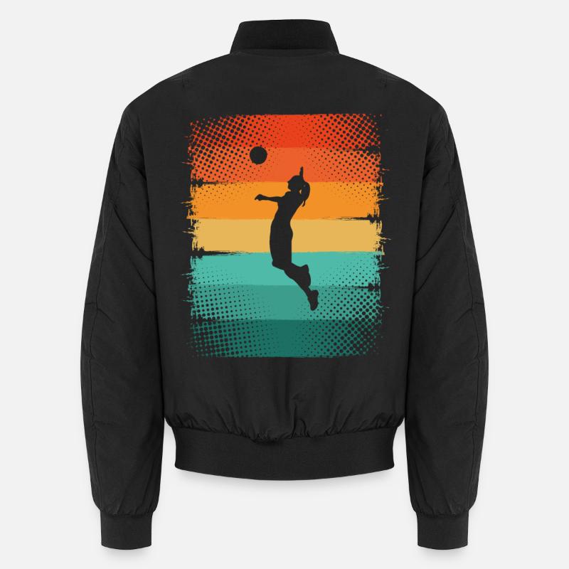 Volleyball - Unisex Bomberjacke - Schwarz