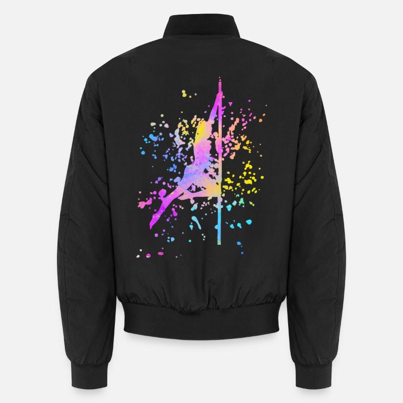 Pole Dance Fitness Couleur Splash Pole Dance Bomber unisexe