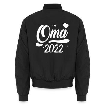 Oma 2022 - Unisex Bomberjacke - Schwarz - Hinten - AI Model Male 185 light (185cm)