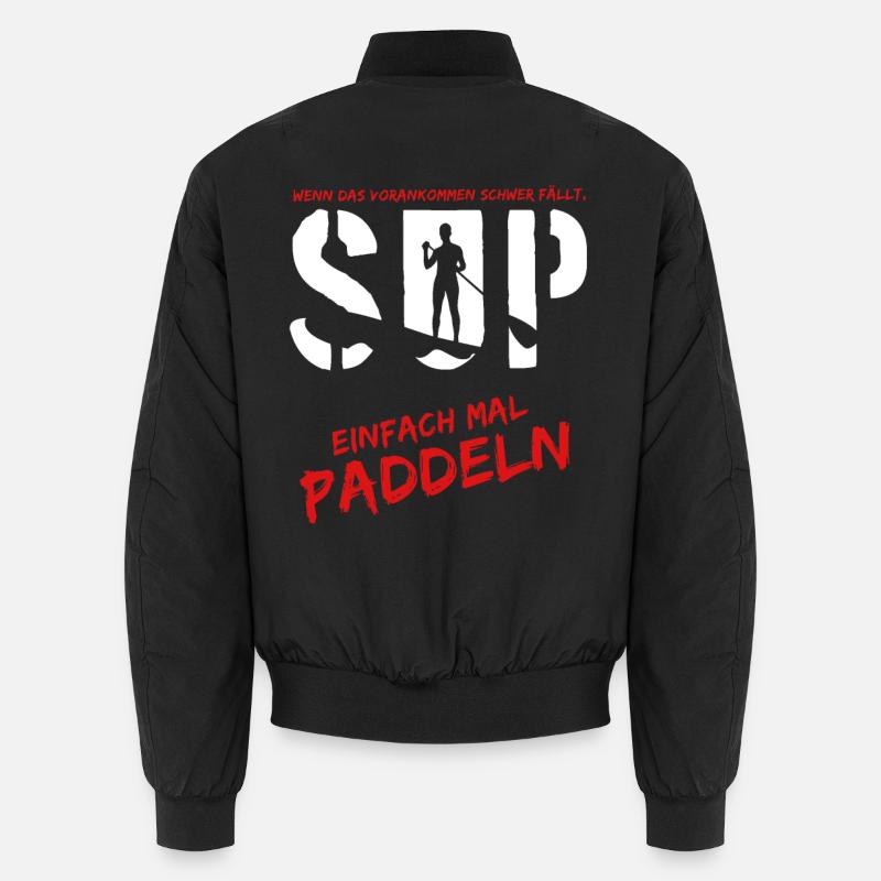 paddeln und surfen - Unisex Bomberjacke - Schwarz