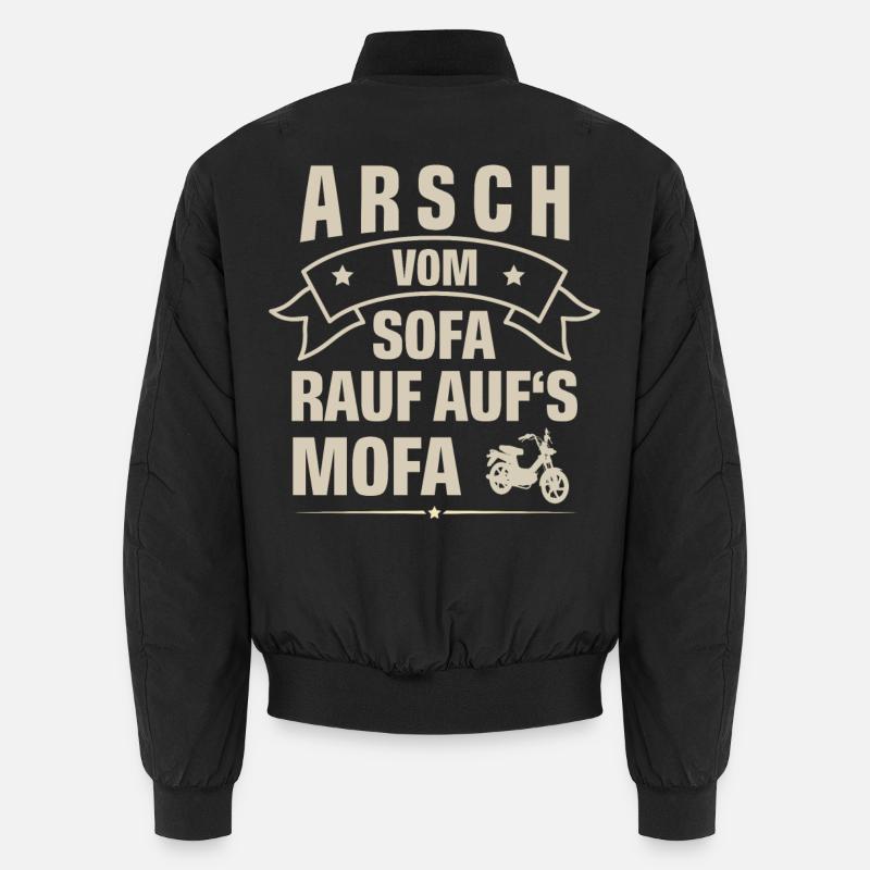 Mofa Mofafahrer - Unisex Bomberjacke - Schwarz