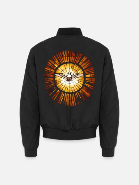 Friedenstaube Vintage - Unisex Bomberjacke - Schwarz