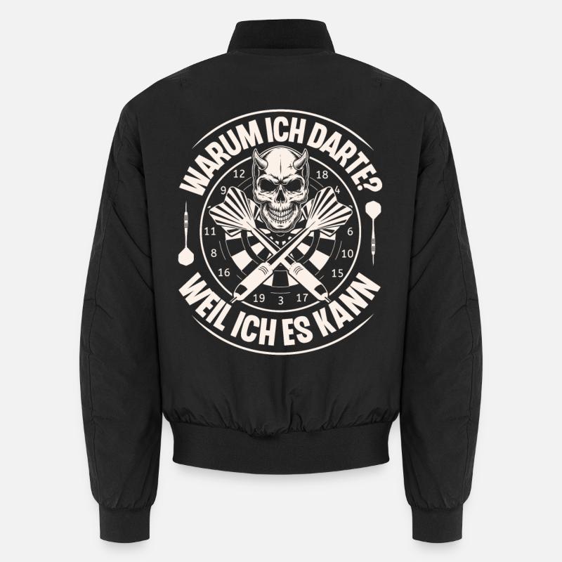 Dart Darten Darts - Unisex Bomberjacke - Schwarz